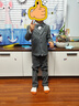 罗蒙儿童西装套装男童春秋季礼服花童主持人演出服男孩西服 灰色 110 实拍图