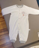 婴诗拉贝 婴儿连体衣新生儿哈衣纯棉爬服初生宝衣服春秋衣服0-12月内衣 【2件】四季对开-白底灰+气球灰 73cm (6-9个月14-18斤) 实拍图