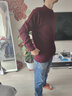 恒源祥羊毛衫男加厚100%纯羊毛冬季男士新年红色毛衣针织衫中青年男装 实拍图