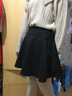 兰威费雷春秋冬季新款韩版半身裙A字裙蓬蓬裙女高腰裙百褶裙短裙子学生裙 黑色 M 实拍图
