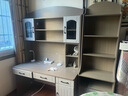 尚静 书桌书柜组合实木电脑桌家用欧式学习桌写字台办公桌 M款蓝+灰色欧式 书桌(140*60*205)+书柜+椅子 实拍图