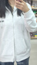 娇茹妮 美式ins高街复古刺绣卫衣女宽松情侣装班服运动开衫女秋季宽松慵懒风连帽拉链外套潮 花灰色（春秋薄款） XXL 实拍图