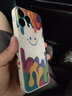 孜泰 适用苹果13手机壳液态硅胶iphone13ProMax保护套彩绘个性创意防摔软壳【笑脸】 6.7英寸白色 实拍图