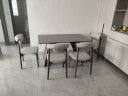 贾斯珀实木岩板餐桌现代简约胡桃色饭桌家用意式极简灰色长方形岩板餐桌 1.4*0.8米+4椅（高端设计师搭配 晒单实拍图