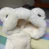 欧凡迪小熊帽子韩版可爱女百搭秋冬围巾一体保暖手套围脖三件套潮送女生 白色 均码(56-58cm) 实拍图