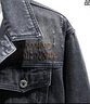 真维斯（JEANSWEST）夹克男2025春夏季亲肤透气刺绣时尚百搭男士牛仔夹克外套黑灰4XL 实拍图