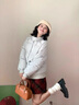 艾珠儿（Aizhuer）棉服女2025新款秋冬季羽棉袄绒服女小个子棉衣面包服学生情侣外套 灰色 M 实拍图