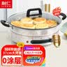 利仁（Liven）不锈钢电饼铛家用无涂层小钢人电煎锅烙饼锅加深加大多功能电煮锅电饼铛烙馍锅电饼档家庭用早餐机 【小钢人55mm深锅】37cm口径+拨杆调温 实拍图