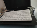 B.O.W航世K-610U 有线键盘  复古圆帽键盘 家用办公笔记本台式便携USB小键盘 白色 实拍图