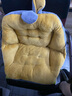 同依坐垫靠背一体办公室久坐屁垫椅子学生座椅垫护腰靠垫汽车坐垫冬季 【牛奶绒】浅黄色 一体式 【40*40cm】小号 实拍图