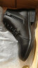 厨王工作鞋黑色时尚女靴皮鞋厨师防滑防水防油舒适增高冬季加绒款 黑色 38 实拍图