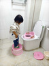ONLYOU BABY儿童马桶圈大号坐便器男孩女宝宝专用坐垫婴儿便盆梯小孩厕所辅助 维尔粉-硅胶软垫马桶圈+踩脚凳 【免安装】全包胶靠背（送挂钩） 实拍图