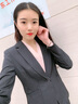 晨芙职业装西装套装女春秋气质西服面试正装售楼部工装酒店前台工作服 蓝色单件西装 XL 建议100-110斤 实拍图