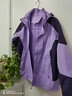 啄木鸟冲锋衣外套女春秋冬三合一可拆卸登山妈妈风衣订制工作服团购LOGO 女款紫色单外套 2XL 实拍图