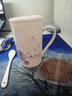 莲泽 陶瓷咖啡杯子马克杯情侣杯创意早餐杯子办公水杯带盖带勺子 亚光紫配瓷盖瓷勺 实拍图