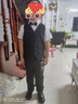 罗蒙儿童礼服花童钢琴表演出男孩主持人 黑色马甲套装长款 150 实拍图