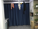 赫伊莎窗帘免打孔安装套装遮光免安装卧室飘窗简易小窗户房间保暖短帘 北欧双面遮光-藏青色(深蓝) 帘6.0*2.5米高双开(杆3.1-3.6米) 件 实拍图