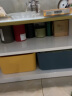 百露带盖收纳箱家用收纳厨房收纳盒杂物整理盒桌面储物零食玩具塑料筐 乳白色 大号 实拍图