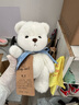 莉娜熊（TeddyTales）小熊玩偶毛绒玩具泰迪手作熊公仔娃娃生日礼物送女生 恐龙小奶白 搭配短毛崽崽 礼盒装 实拍图