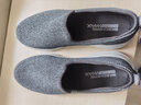 斯凯奇（Skechers）父亲节礼物|夏季透气健步鞋老人鞋一脚蹬懒人鞋休闲运动鞋 54609-黑色/灰色BKGY 39.5 实拍图