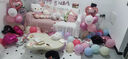 烟雨集生日场景布置气球生日装饰周岁女孩儿童宝宝抓周成人拉旗桌飘套装 实拍图