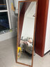 新艺鸿运（XINYIHONGYUN）北欧复古风全身镜落地穿衣镜贴墙试衣镜家用立镜玄关壁挂式大镜子 40*150胡桃色 高清防爆 破损包赔 实拍图
