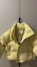 UR冬季新款女装百搭绗缝拉链口袋短款加厚羽绒服UYY140011 浅黄 (偏宽松) M 实拍图