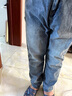 狄帝鲨美式工装裤子男春秋季直筒复古做旧休闲裤宽松多口袋军事风牛仔裤 蒂罗娜-103【蓝色】 L 实拍图