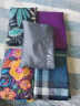 购物袋 折叠购物袋 折叠购物袋 小花暗扣环保袋袋 涤纶布 紫色横向大号57x40cm+手提26cm 晒单实拍图