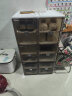 蚂蚁盒子（MAYIHEZI）免安装可折叠鞋盒茶色塑料鞋柜门口收纳防尘防潮鞋盒  2列6层12格 实拍图