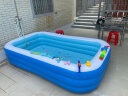 迪芭贝比儿童游泳池家用充气三环长方形加大加厚戏水池婴幼儿童洗澡游泳桶 蓝白1.8米豪华套餐 晒单实拍图