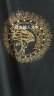 HUI YI MING PIN 欧洲站美杜莎烫钻修身圆领男T恤短袖丝光棉潮流大码休闲半袖体恤 黑色 L(120斤-140斤) 晒单实拍图