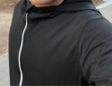 京东京造 运动套装四件套男 薄绒保暖  健身长袖T恤外套篮球服 黑色 L  实拍图