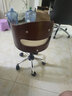 实木小巧电脑椅子简约书桌学生升降椅书房椅家用靠背美容美甲转椅 普通滑轮款【棕木+白色PU】 实拍图