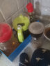 茶花大号带盖玻璃油壶防漏油罐醋壶 酱油瓶调味瓶厨房用品 450ml草绿色(中号1个) 实拍图
