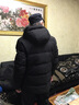 啄木鸟羽绒服男中老年人加厚连帽爸爸冬装中年男士外套大码宽松爷爷衣服 中款-黑色 2XL(建议140-155斤) 实拍图