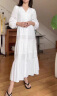 ETLK2024年春夏季新款高级感法式刺绣连衣裙女甜美温柔长裙度假沙滩裙 白色（七/分/袖） 主推 M 100-109斤 晒单实拍图
