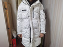 鸭鸭（YAYA）羽绒服男士中长款2025冬季最新款加厚保暖时尚潮流连帽青少年外套 白迷彩色 M (170) 实拍图