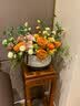 野派田园风花篮仿真花假花套装客厅电视柜装饰品花艺手提花篮插花摆件 石榴丽花混搭花篮AC814 实拍图