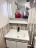 欧帝奴（OUDINU）浴室柜 陶瓷一体盆 卫生间洗脸台盆柜组合 智能洗手台 洗漱台套装 皓月白智能70cm抽拉龙头 实拍图