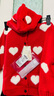 戴维贝拉（DAVE＆BELLA）童装女童针织外套儿童衣服宝宝服装秋冬加绒保暖外衣小童上衣冬装 红色【DB18897-1】 100 cm（建议身高90-100cm） 实拍图