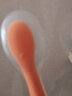 gb好孩子 儿童餐具 硅胶软勺 婴儿 宝宝练习勺子 辅食勺 多角度弯折 柔软材质（蓝色+橙色 2只装） 实拍图