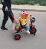 启智龙儿童三轮车脚踏车宝宝幼儿童车1-6岁小孩三轮车遛溜娃轻便手推车 发泡胎+手推杆+双刹车 红色 实拍图