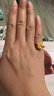蒂蔻（Tico）足金玫瑰花黄金戒指女3D硬金转运珠编织红绳指环女友老婆生日礼物 实拍图