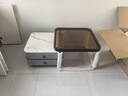 墨素岩板创意方形组合茶几小户型客厅家用轻奢现代简约网红玻璃茶几桌 双柜：茶色玻璃70+亮面雪山白60 整装 实拍图