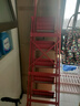 格美居（GEMJU）乔迁之喜 梯子 家用折叠梯吉利红铝合金加厚搬家梯折叠人字梯 鸿运当头 步步高 吉利红五步梯 实拍图