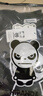 HIPANDA休闲裤男2025春夏运动长裤束脚宽松黑色印花针织百搭卫裤黑色XL 实拍图