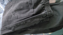 Homlean水洗复古牛仔裤男春夏美式宽松褶皱设计直筒长裤子HS04黑色3XL 实拍图