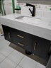 遇晨轻奢大理石浴室柜岩板一体盆洗手盆柜组合卫生间智能镜洗手洗漱台     包安装 可免费升级抽拉龙头 B100白色大理石下挂智能镜款 实拍图