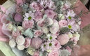 冉子花坊鲜花速递香槟玫瑰百合混搭花束向日葵同城配送生日礼物 韩式粉玫瑰绣球花束 实拍图